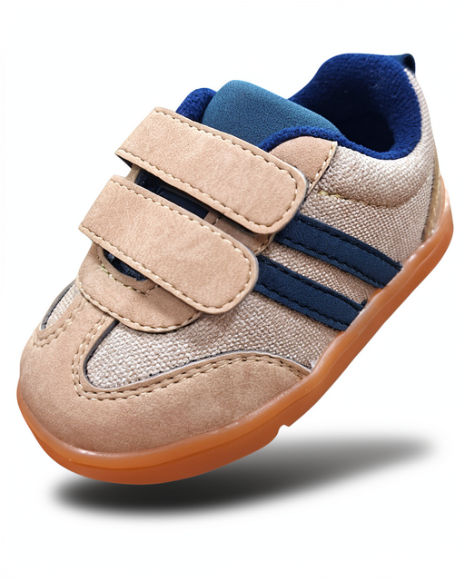 Tenis Tiny Steps Beige Rayas Azules