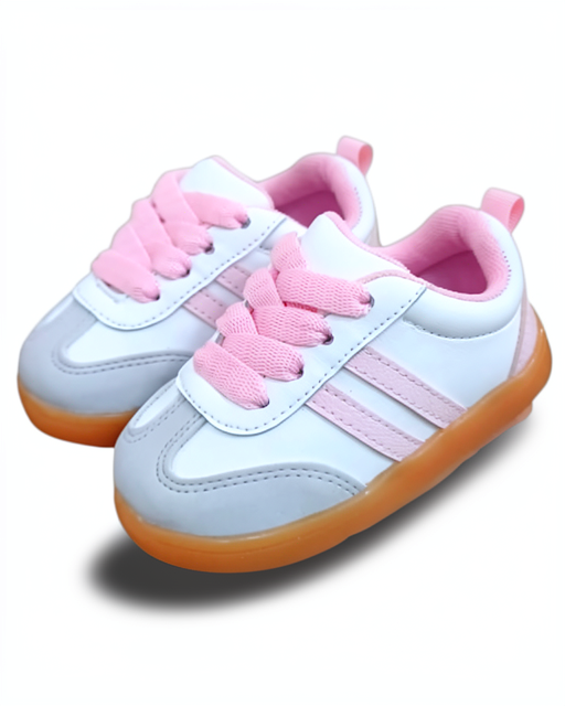 Tenis Tiny Steps Gris y Rosa