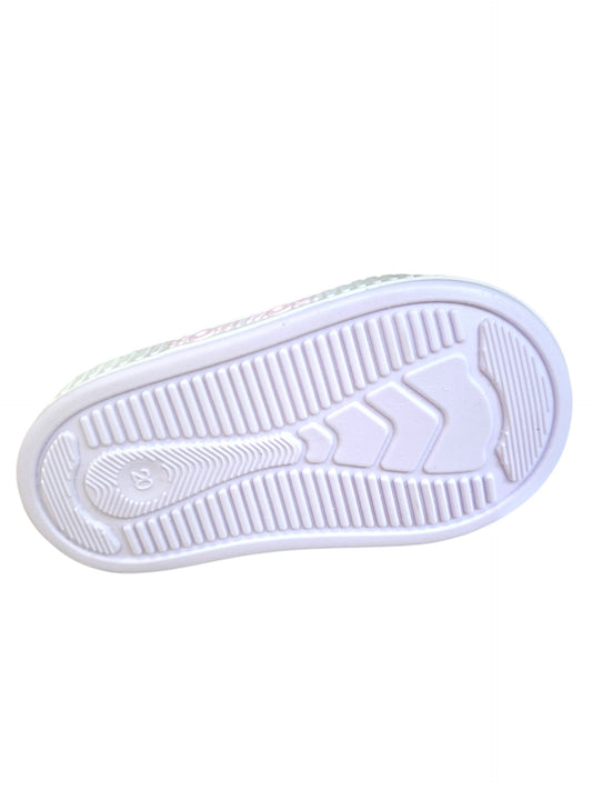 Suela de goma antideslizante blanca de tenis Calzakids Moritas para niña con diseño de tracción detallado