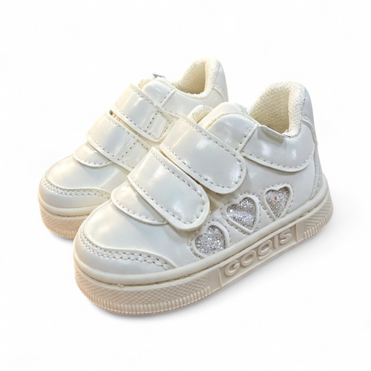 Tenis Gogis Blanco Corazones