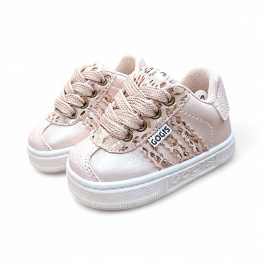 Tenis Gogis Rosa Dorado Brillante