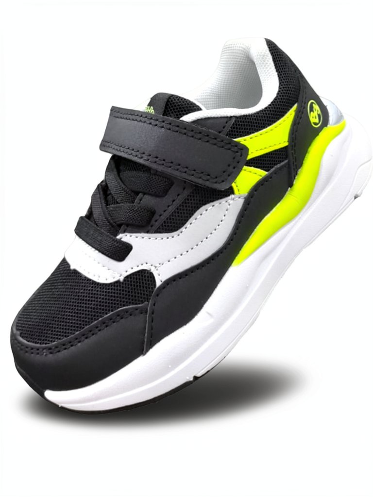 Tenis Bubblegummers Chunky Negro Neón