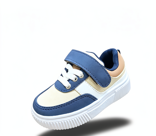 Tenis Bucaramanga Plataforma Azul Beige