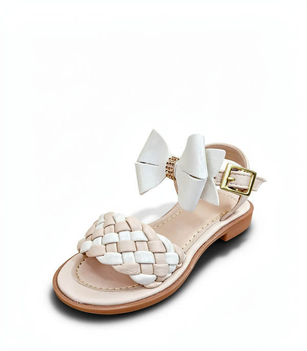 Sandalia Moritas Beige Trenzada Moño