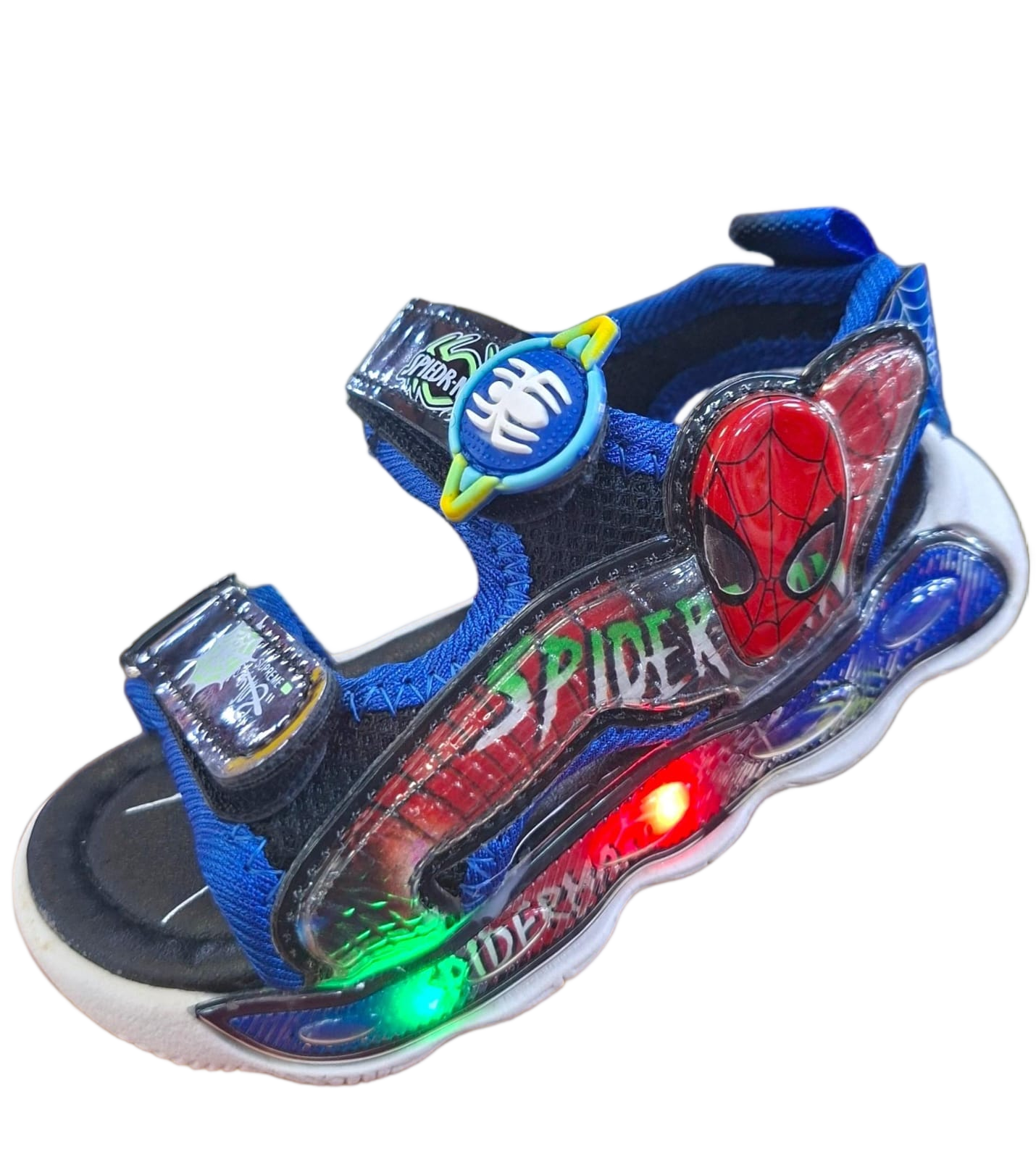Sandalia Deportiva Spider-Man Azul Negro con Luces
