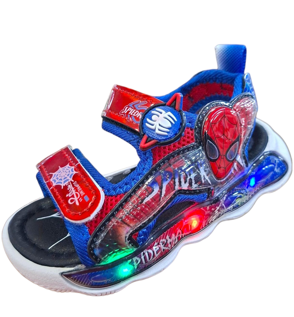 Sandalia Deportiva Spider-Man Rojo Azul con Luces