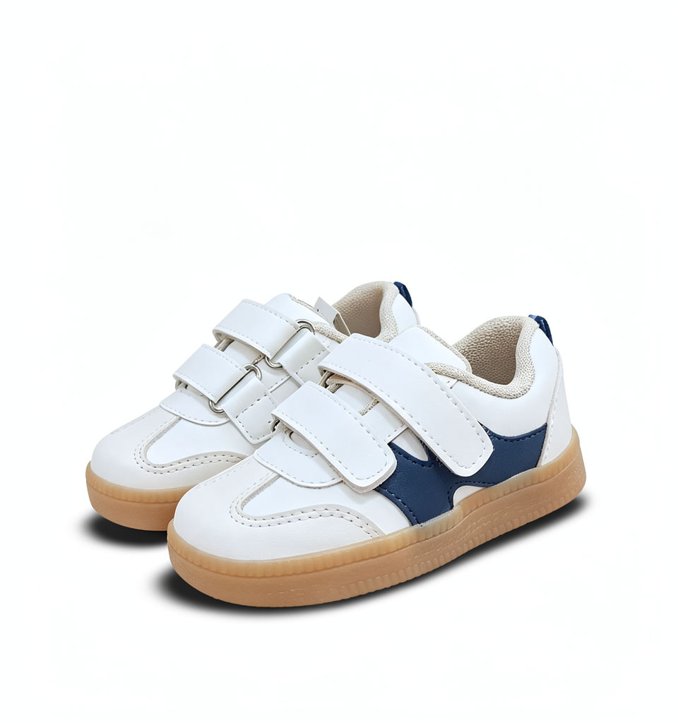 Tenis Bucaramanga Doble Velcro Blanco Azul