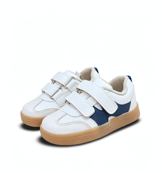 Tenis Bucaramanga Doble Velcro Blanco Azul