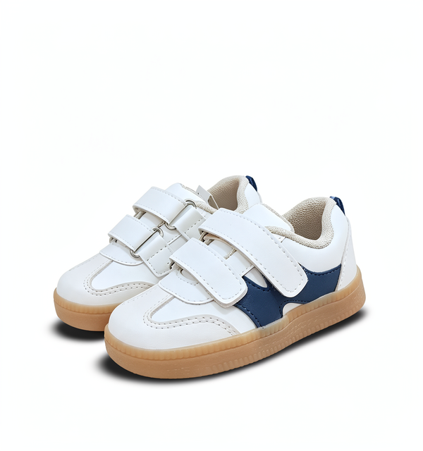 Tenis Bucaramanga Doble Velcro Blanco Azul