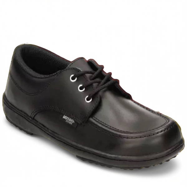 Colegial Verlon Negro En Cuero Cocidos